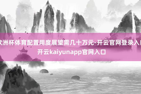 欧洲杯体育配置用度展望需几十万元-开云官网登录入口 开云kaiyunapp官网入口