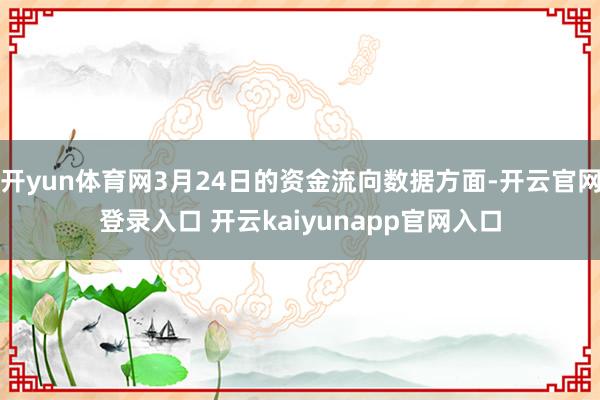 开yun体育网3月24日的资金流向数据方面-开云官网登录入口 开云kaiyunapp官网入口
