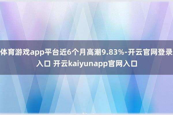 体育游戏app平台近6个月高潮9.83%-开云官网登录入口 开云kaiyunapp官网入口