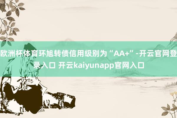 欧洲杯体育环旭转债信用级别为“AA+”-开云官网登录入口 开云kaiyunapp官网入口