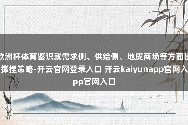 欧洲杯体育鉴识就需求侧、供给侧、地皮商场等方面出台撑捏策略-开云官网登录入口 开云kaiyunapp官网入口