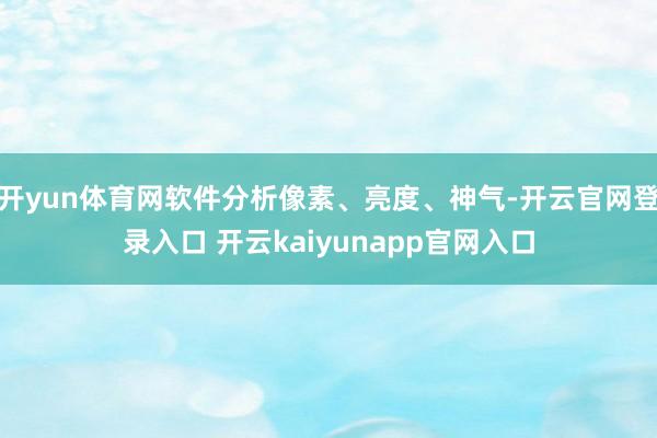 开yun体育网软件分析像素、亮度、神气-开云官网登录入口 开云kaiyunapp官网入口