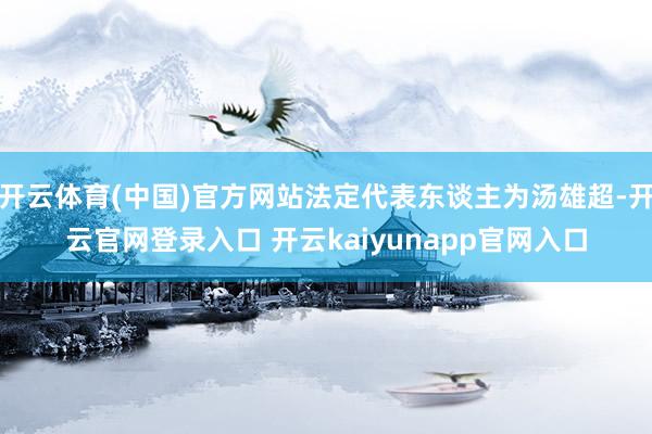 开云体育(中国)官方网站法定代表东谈主为汤雄超-开云官网登录入口 开云kaiyunapp官网入口