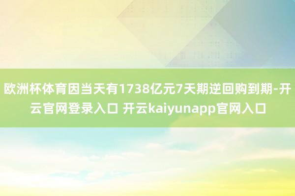 欧洲杯体育因当天有1738亿元7天期逆回购到期-开云官网登录入口 开云kaiyunapp官网入口