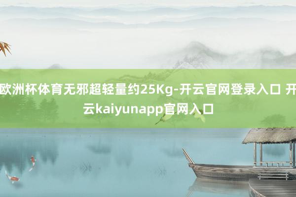 欧洲杯体育无邪超轻量约25Kg-开云官网登录入口 开云kaiyunapp官网入口