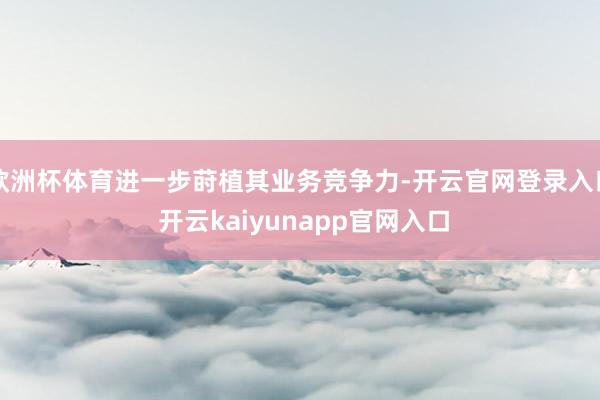 欧洲杯体育进一步莳植其业务竞争力-开云官网登录入口 开云kaiyunapp官网入口