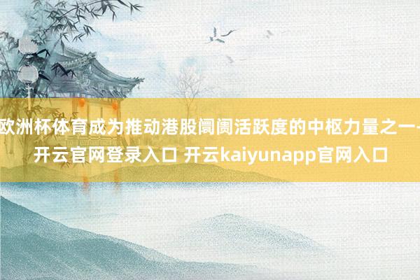 欧洲杯体育成为推动港股阛阓活跃度的中枢力量之一-开云官网登录入口 开云kaiyunapp官网入口