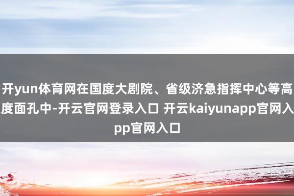 开yun体育网在国度大剧院、省级济急指挥中心等高尺度面孔中-开云官网登录入口 开云kaiyunapp官网入口