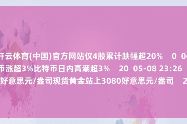 开云体育(中国)官方网站仅4股累计跌幅超20% 0 06-07 10:13 比特币涨超3%比特币日内高潮超3% 20 05-08 23:26 现货黄金站上3080好意思元/盎司现货黄金站上3080好意思元/盎司 20 04-09 22:19 一财最热 点击关闭-开云官网登录入口 开云kaiyunapp官网入口